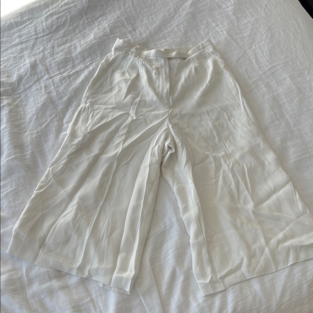 Babaton White Culotte Dress Pants